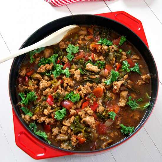 Sweet Italian Sausage Kale Soup - Recipe photo by withsaltandwit