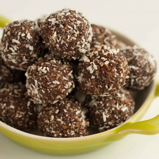 Chocolate, Coconut Energy Balls - Recipe photo by ScaredyCatKitchen