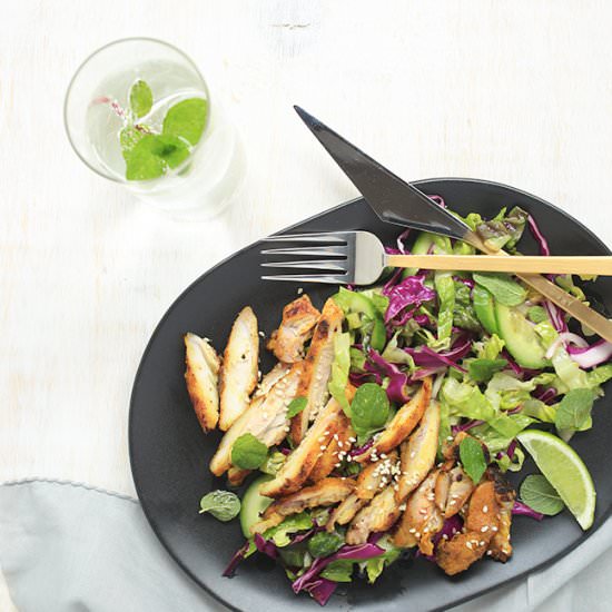 Curry Chicken Chop Salad - Recipe photo by THE KAWAII KITCHEN