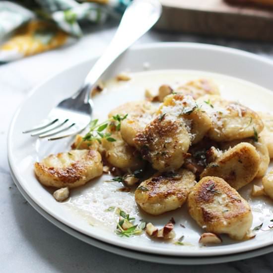 Crispy Gnocchi with Brown Butter - Recipe photo by cookingforkeeps