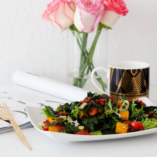Massaged Kale Salad - Recipe photo by notyourstandard