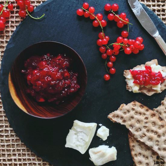 Kirsch-Spiked Red Currant Jam - Recipe photo by FeedMeDearly