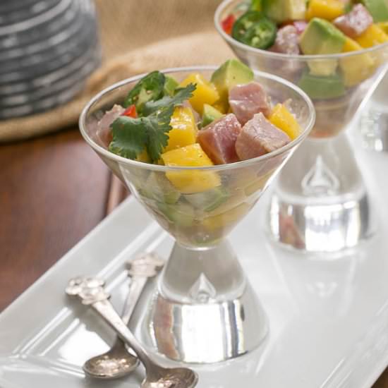 Tuna and Mango Ceviche - Recipe photo by thatskinnychickcanbake