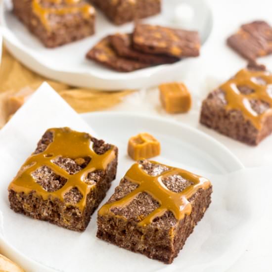 Brownie Brittle Marshmallow Bars - Recipe photo by foodfaithfitness