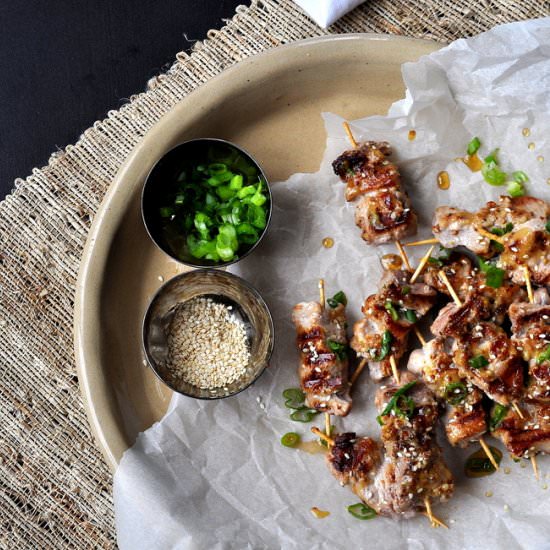 Maple Miso Pork Skewers - Recipe photo by Food Well Said