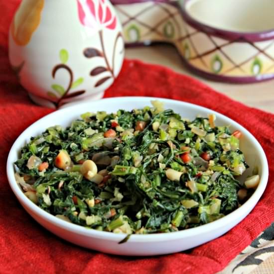 Radish Greens Curry - Recipe photo by Aromatic Cooking