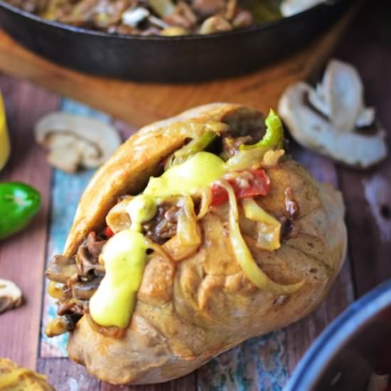 Red Pepper Chipotle Cheesesteaks - Recipe photo by DIYfoodguy