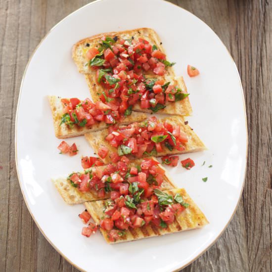 Classic Tomato Crostini - Recipe photo by typicaldomesticbabe