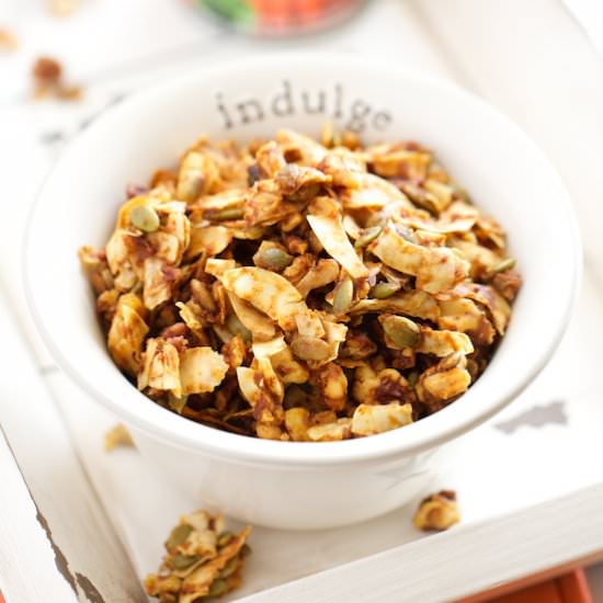 Double Pumpkin Pie Granola - Recipe photo by Get Inspired Everyday
