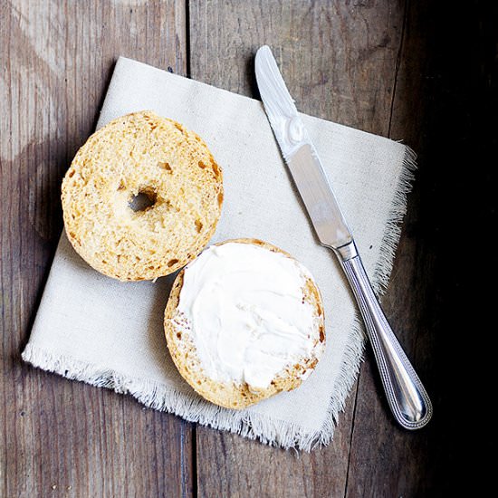 Pumpkin Bagels - Recipe photo by wellfloured