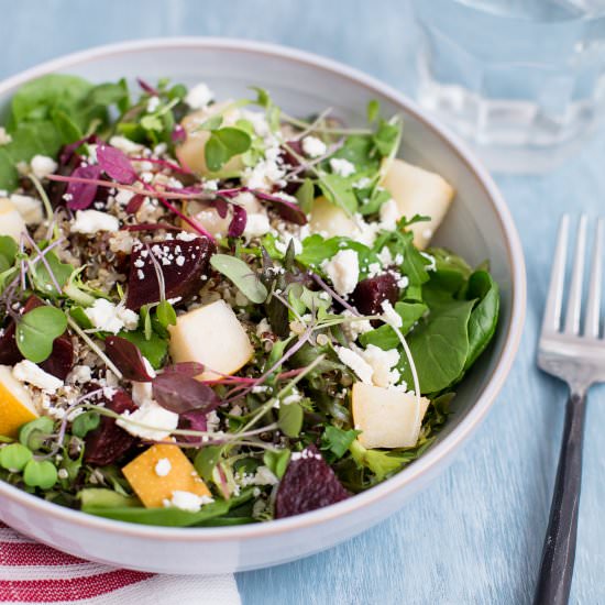 Roasted Beet, Pear and Quinoa Salad - Recipe photo by jchongstudio