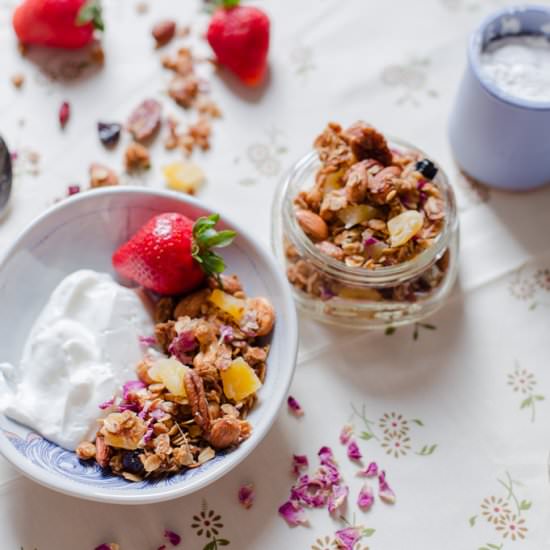 Rose Petal Granola - Recipe photo by elsbro