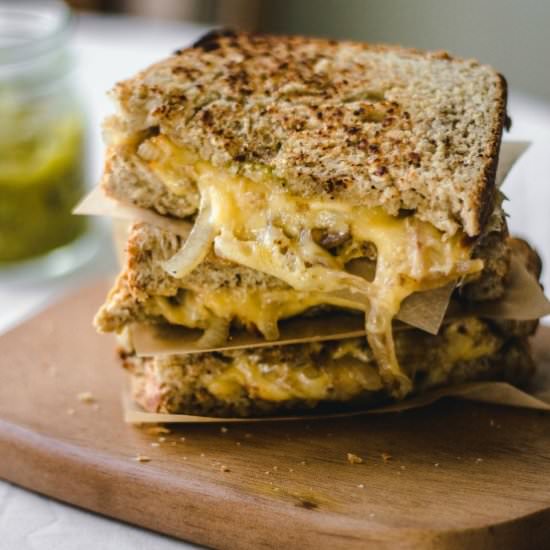 Hatch Chile Wheat Grilled Cheese - Recipe photo by fromscratchmostly