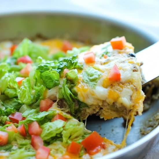 Easy Taco Pie - Recipe photo by damndelicious