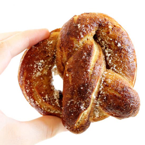 Four Cinnamon Sugar Pretzels - Recipe photo by midweekminimalist