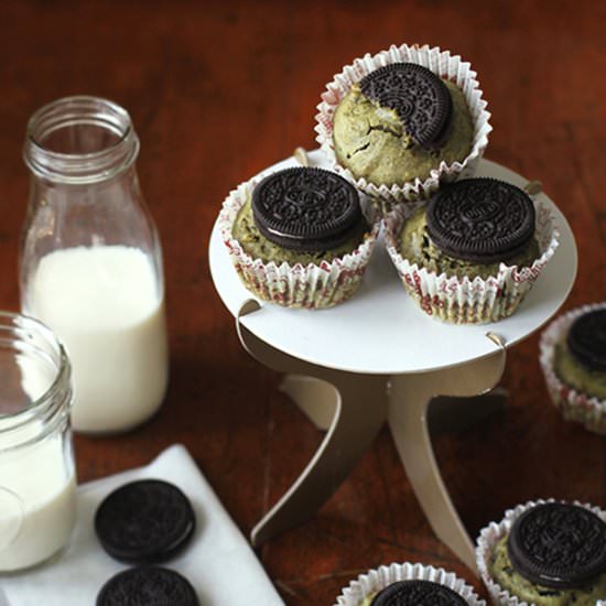 Oreo & Green Tea Muffins - Recipe photo by the tummy train