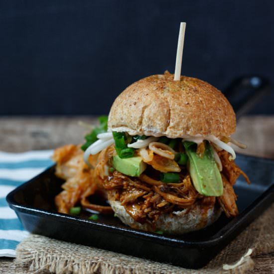 Slow Cooker Korean Chicken Sliders - Recipe photo by sharedappetite