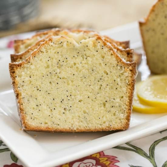 Lemon Glazed Poppy Seed Bread - Recipe photo by thatskinnychickcanbake