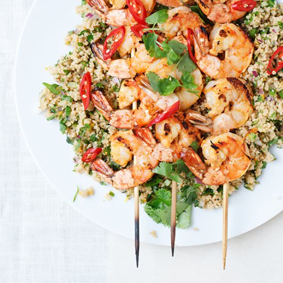 Citrus Chili Shrimp with Couscous - Recipe photo by FigandHoney