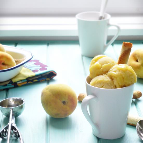 Peach and thyme sorbet - Recipe photo by xabilikeschocolate