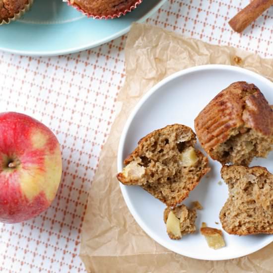 Chunky Apple Cinnamon Muffins - Recipe photo by Naturally Loriel