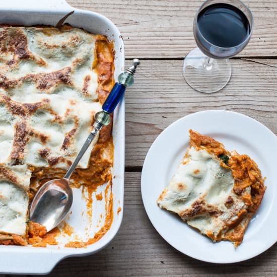 Tomato, Lentil and Spinach Lasagne - Recipe photo by MyCustardPie