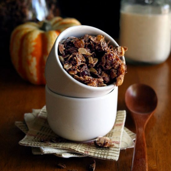 Pumpkin Pecan Granola - Recipe photo by HauteHammer