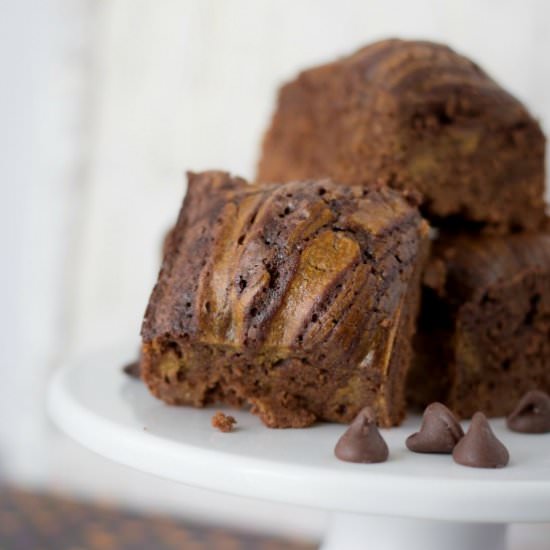 Pumpkin Swirl Brownies - Recipe photo by madetobeamomma