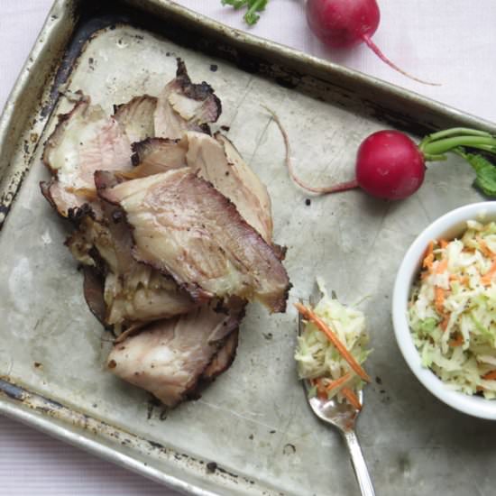 Jerked smoked pork - Recipe photo by garlic and zest