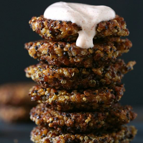 Cheesy quinoa cakes - Recipe photo by SheKnows Food Editor