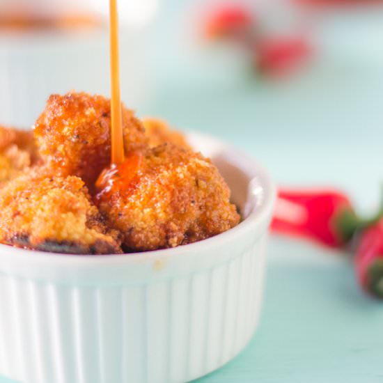 Cauliflower Bites in Honey Sriracha - Recipe photo by jessicainthekitchen