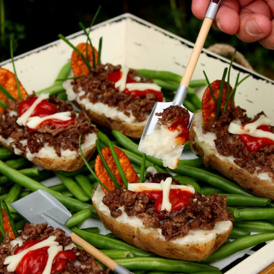 Twice Baked Idaho Potato Graves - Recipe photo by Kudos Kitchen by Renee