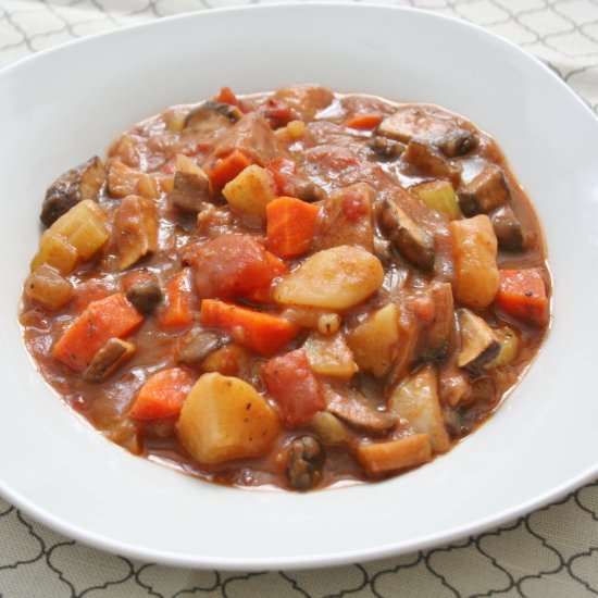 Portuguese Potato Chowder - Recipe photo by fittingintovegan