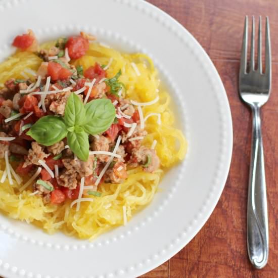 Parmesan Spaghetti Squash - Recipe photo by Two Healthy Kitchens