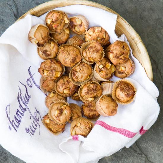 Wholewheat Apple Mini Muffins - Recipe photo by handfulofrecipes