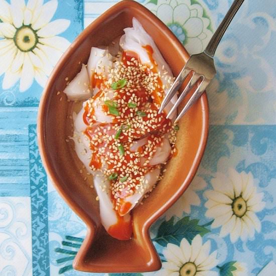 Hawker-style Breakfast Rice Rolls - Recipe photo by escapetofood