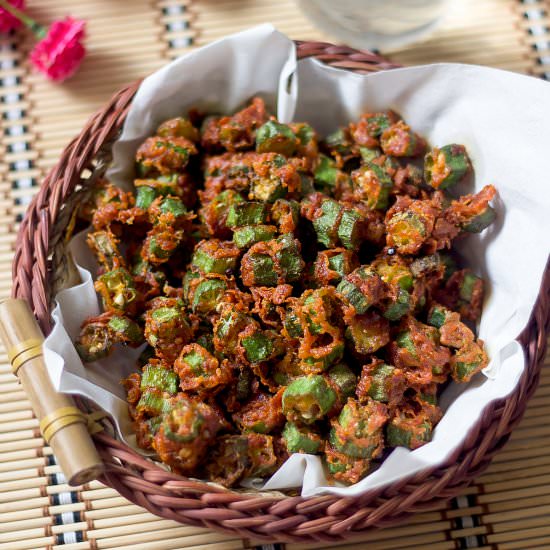 Crispy Okra Fry - Recipe photo by Akila