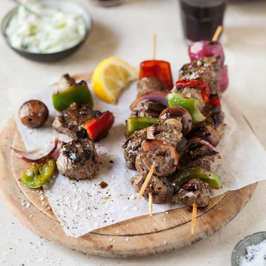 ostrich fillet kebabs with zucchini - Recipe photo by drizzleanddip
