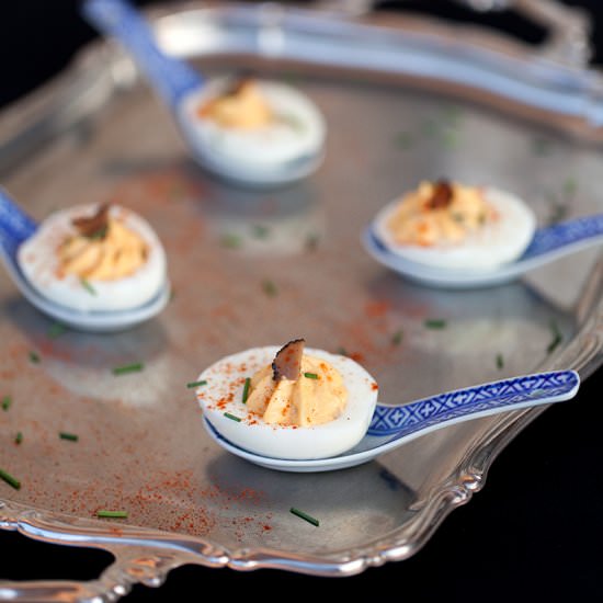 Truffle Deviled Eggs - Recipe photo by elenianag