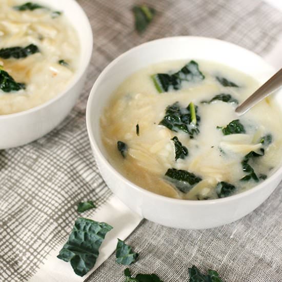 Avgolemono Soup with Chicken & Kale - Recipe photo by CAVA
