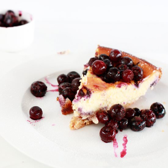 Blueberry & Lemon Baked Cheesecake - Recipe photo by highwalls