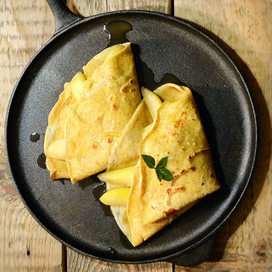 Crêpes with Caramelized Pears - Recipe photo by poezja-smaku