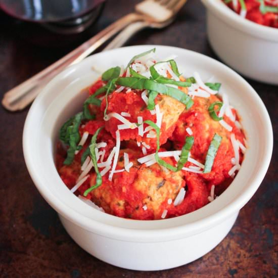 Herb Chicken and Ricotta Meatballs - Recipe photo by domesticateme