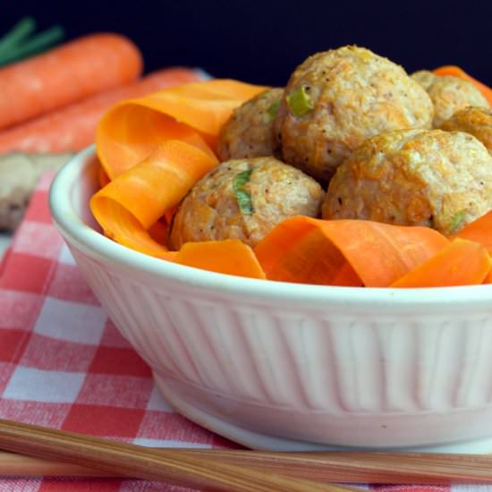Carrot Ginger Meatballs - Recipe photo by plaidandpaleo