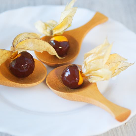 Chocolate Covered Physalis Fruit - Recipe photo by Andrea Janssen