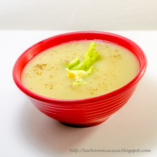 Creamy Celery Soup - Recipe photo by Herbivore Cucina