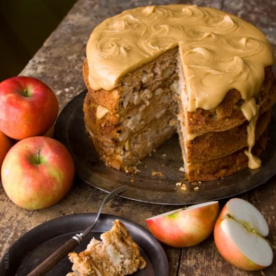 Melting-Apple Cake, Maple Frosting - Recipe photo by lostrecipesfound