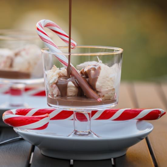 Peppermint Ice Cream Affogato - Recipe photo by SweetSourSavory