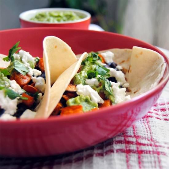 Sweet Potato Black Bean Tacos - Recipe photo by chubbysoul
