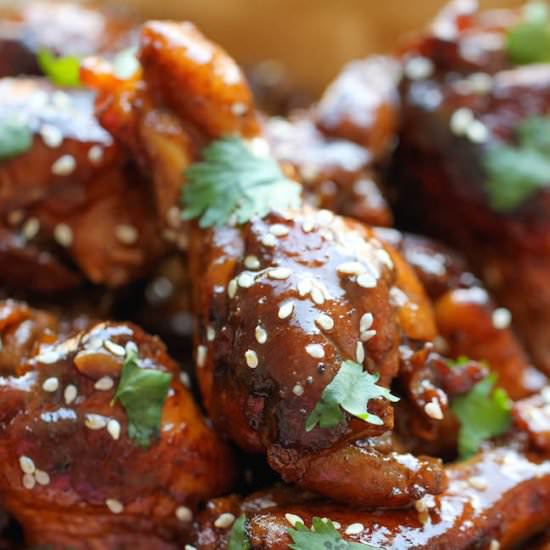 Slow Cooker Sticky Chicken Wings - Recipe photo by damndelicious